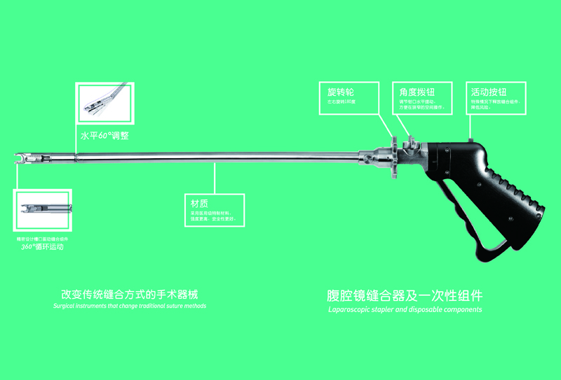 腹腔鏡用縫合器及一次性組件 